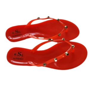 RSL by Rasolli Bejeweled Orange Jelly Sandals NWOT Size 40 (~US 9.5)